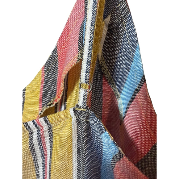 Rip Curl Striped Mini Dress Women's Size Large Yellow Red Blue Black - Picture 6 of 8